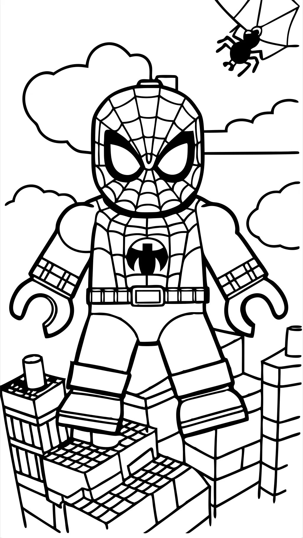 lego spider man coloring page